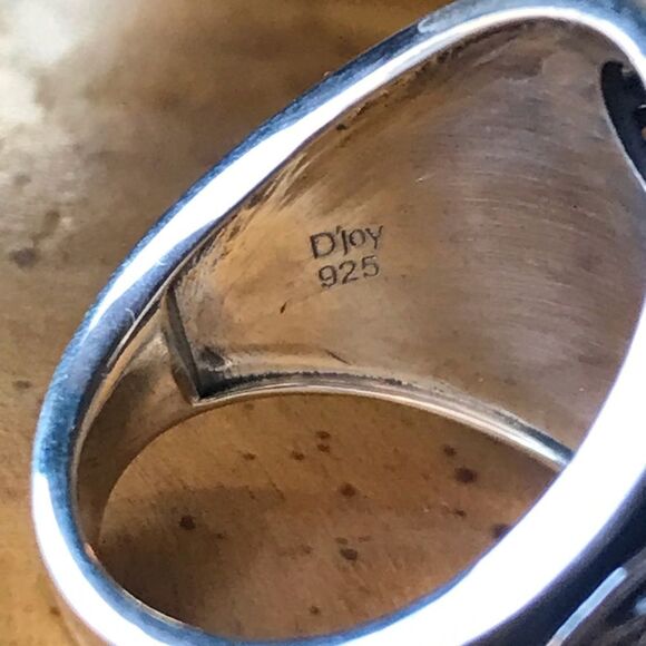 Natural Turquoise Sterling Silver Eagle Ring Size 6 - Picture 10 of 10